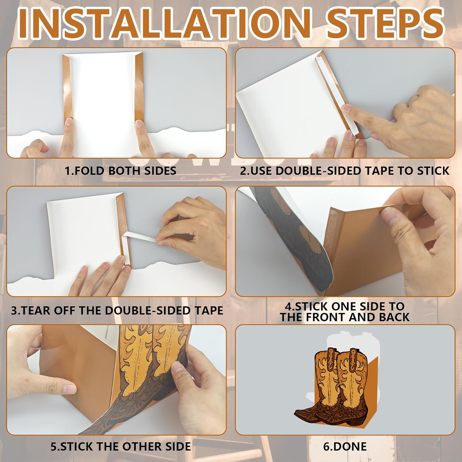 12 Pcs Cowboy Boots Flower Boxes Boot Centerpieces for Tables Cowboy Boot Vase Party Decorations for Western Theme Cowboy Birthday Baby Shower Wedding Party Supplies - Image 7